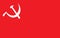 Glossy glass flag of Communist Party of Bhutan Marxist, Leninist, Maoist