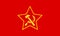 Glossy glass flag of Communist Party of Germany was a major political party in the Weimar Republic between 1918 and 1933,