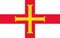 Glossy glass flag of  Guernsey