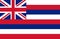 Glossy glass Flag of Hawaii December 29, 1845