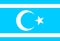 Glossy glass Flag of Iraq Turkmen