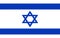 Glossy glass flag of Israel