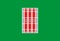 Glossy glass flag of Italian region Umbria