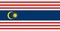 Glossy glass flag of Kuala Lumpur, Federal Territory, in Malaysia