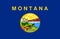 Glossy glass Flag of Montana December 17, 1981