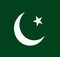 Glossy glass flag of Pakistan Muslim League
