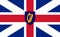 Glossy glass Flag of the Protectorate Commonwealth of England, Scotland and Ireland between 1658 and 1660.