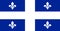 Glossy glass flag of Quebec province Canada