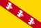 Glossy glass Flag of the region Lorraine in France.