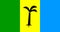 Glossy glass Flag of Saint Christopher-Nevis-Anguilla 1958 - 1983