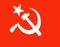 Glossy glass flag of Socialist Unity Centre of India Communist