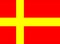 Glossy glass flag of the Swedish-speaking Finns