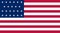 Glossy glass Flag of United States of America 1820-1822