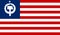 Glossy glass Flag of United Worker`s Republic of America