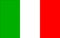 Glossy glass national  flag of Italy