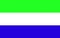 Glossy glass national flag of Sierra Leone