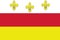 Glossy glass unofficial flag of the Meridionale; Southern Italy Kingdom of Two Sicilies