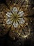 Glossy gold fractal flower