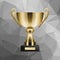 Glossy Golden Trophy Cup Realistic Vector