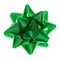 Glossy green gift bow