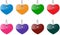 Glossy heart labels