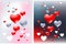 Glossy hearts love backgrounds