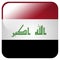Glossy icon with flag of Iraq