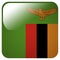 Glossy icon with flag of Zambia