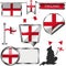 Glossy icons with flag of England, United Kingdom