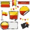 Glossy icons with flag of Prague