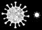 Glossy Linear Mesh Coronavirus with Lightspots