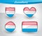 Glossy Luxembourg flag icon set