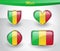 Glossy Mali flag icon set