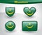 Glossy Mauritania flag icon set