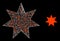 Glossy Mesh Seven Pointed Star with Color Glare Spots