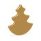 Glossy minimalist slim luxury golden Christmas tree curved triangle design isometric vector
