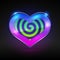 Glossy Neon Hypnotic Heart Icon