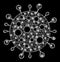 Glossy Net Mesh Coronavirus with Lightspots