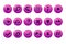Glossy pink Buttons for all kinds of Casual, Cartoons elements for games assets
