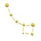 Glossy plastic 3d Ursa Major constellation. Cute stylised astronomy and stars design element on white background. Bright