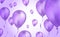 Glossy purple color Flying helium Balloons backdrop with blur effect. Wedding, Birthday and Anniversary Background. Vector