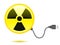 Glossy radioactive icon USB cable