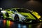 A glossy reality lamborghini aventador supercar render image generative by AI