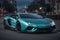 A glossy reality lamborghini aventador supercar render image generative by AI