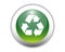 Glossy Recycling Icon Button