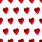 Glossy red hearts seamless pattern background