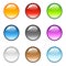 Glossy round button icons