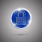 Glossy rounded button with General Data Protection Regulation concept, GDPR