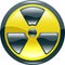 Glossy shint radiation symbol icon