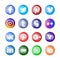 Glossy Social media icon and buttons set